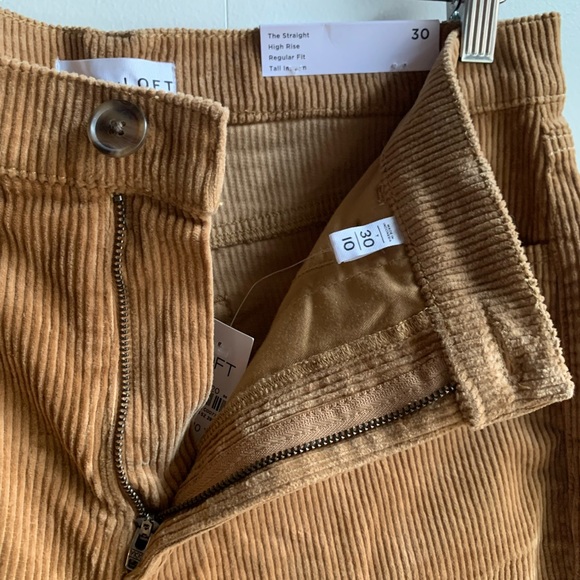 NWT.  LOFT High Rise Straight Fit Corduroys, Womens 10T - Picture 6 of 14